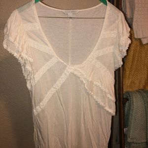 White short sleeved banana republic top